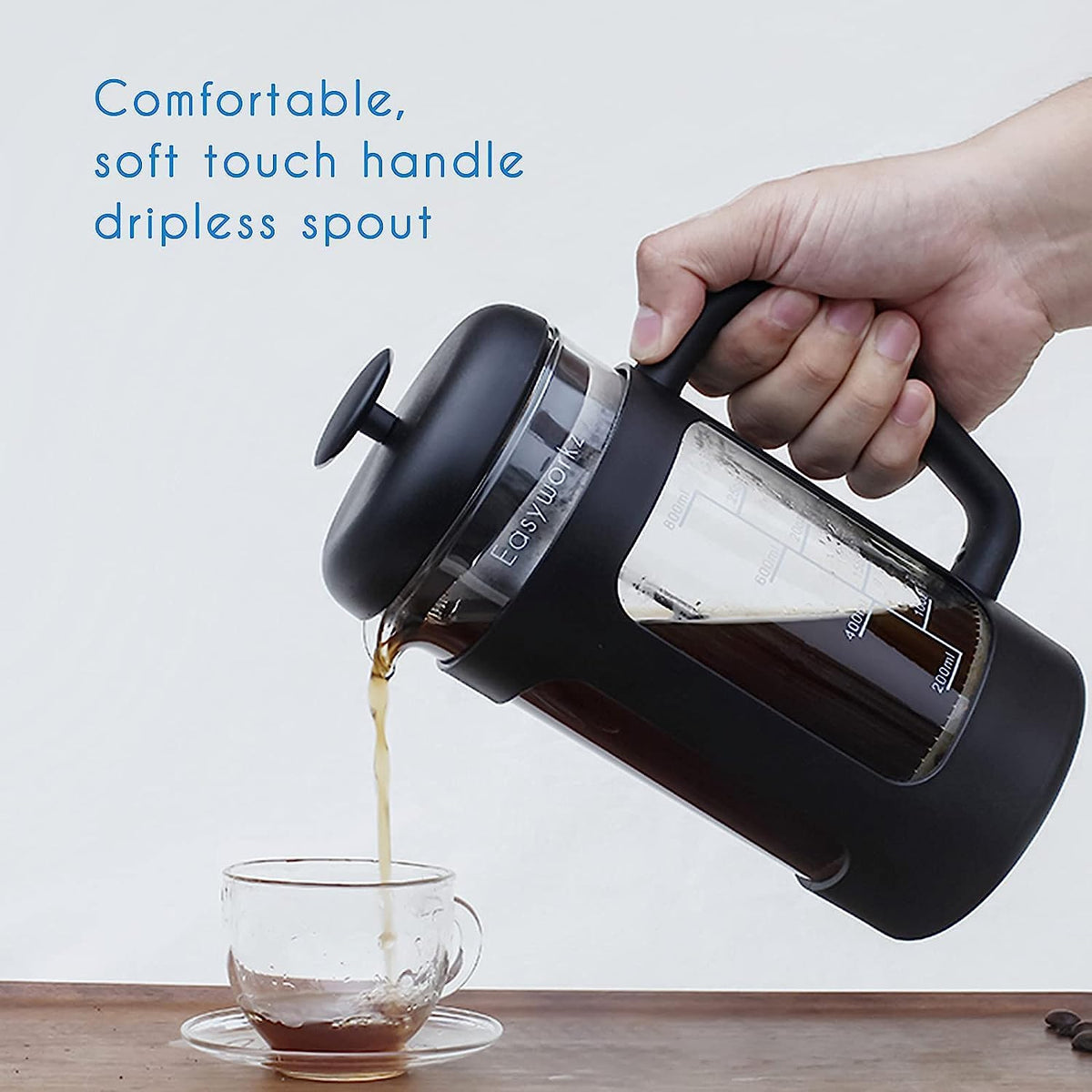 12 oz French Press with 5 oz Stainless Steel Espresso Cups P734981
