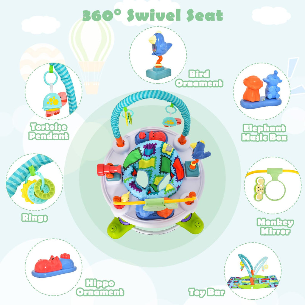 4 in 1 Baby Bouncer Activity Center with Playtime Mat and Activity Table R970