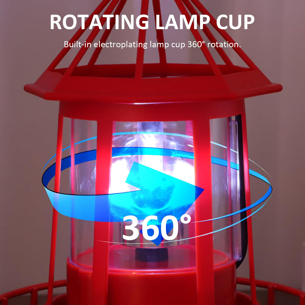 Solar Powered Rotating Lighthouse G86363