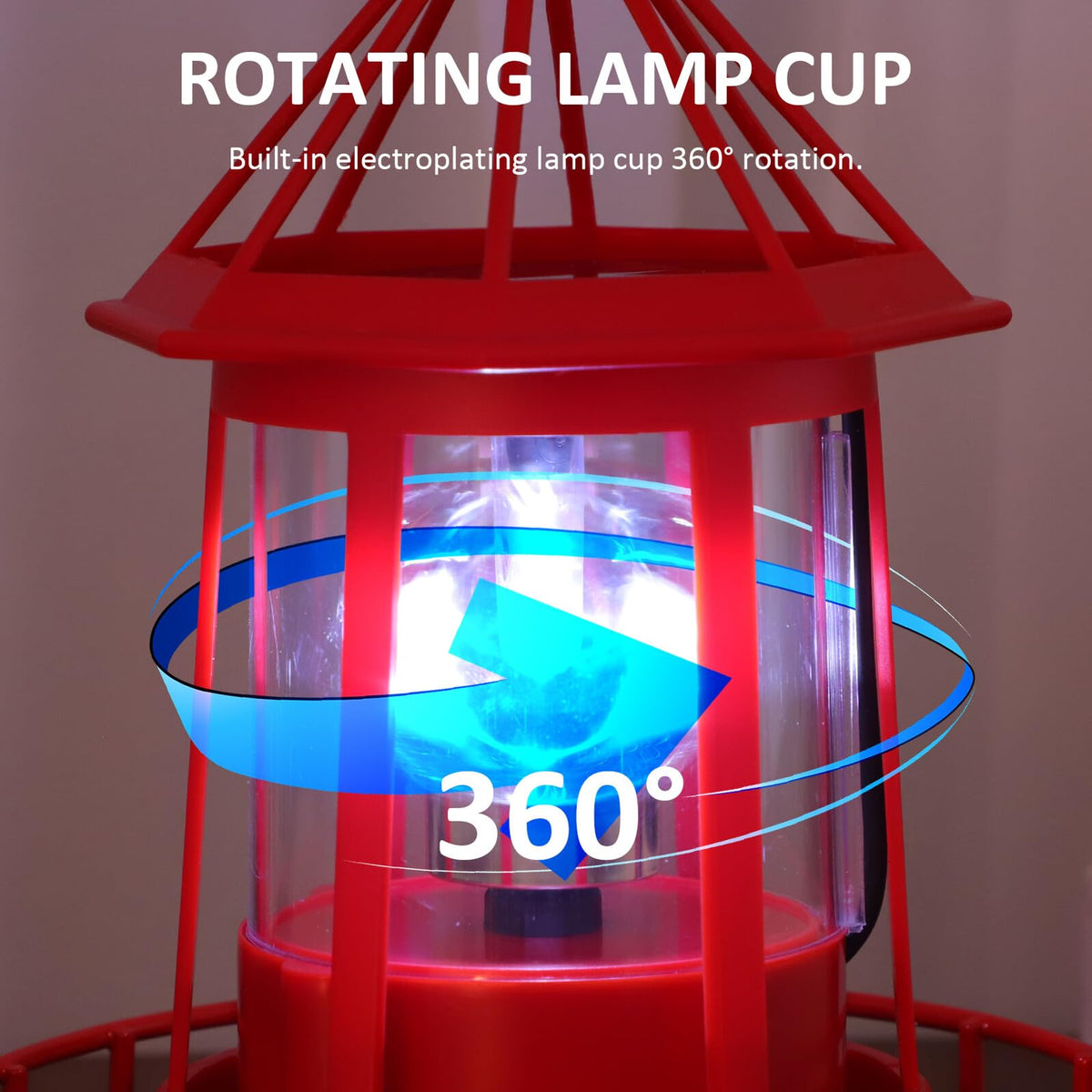Solar Powered Rotating Lighthouse G86363