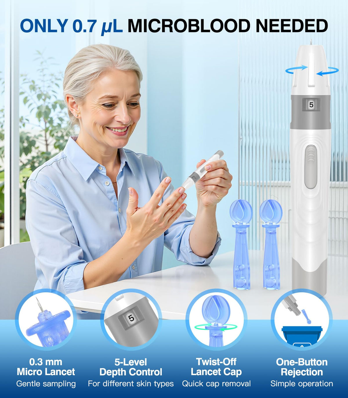 Blood Glucose Monitor Kit with 100 Strips V667