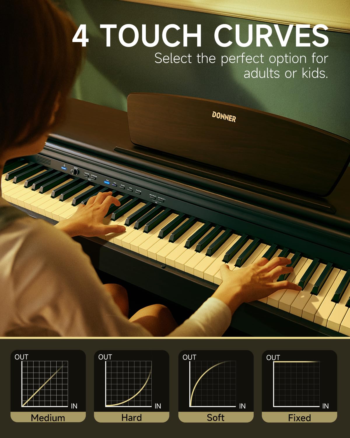 88 Key Fully Weighted Hammer Action Digital Piano D909418