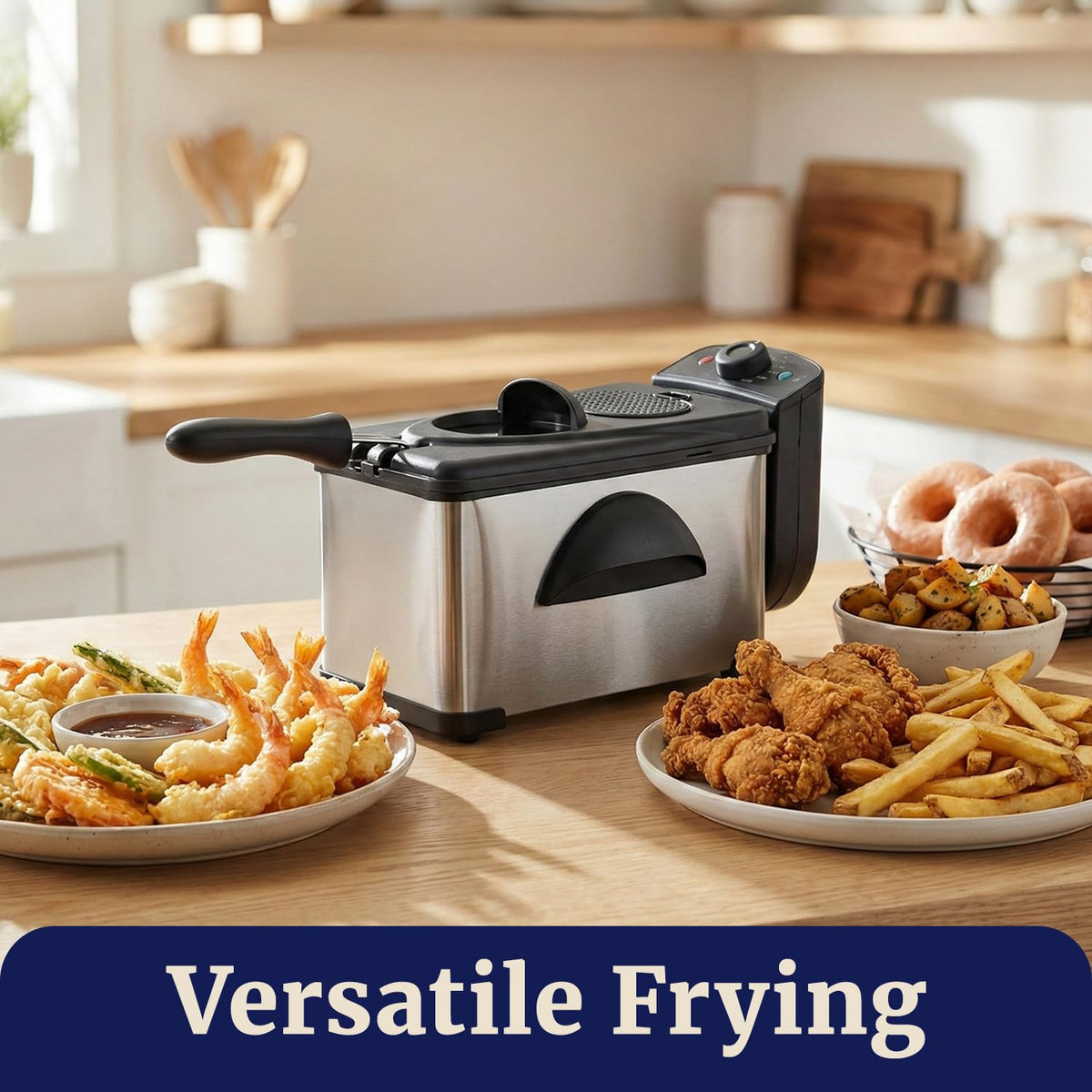 2Qt Immersion Deep Fryer with Removable Basket E7210