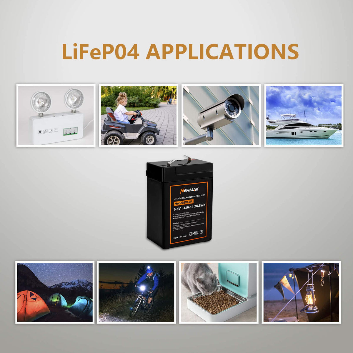 6V 4.5Ah LiFePO4 Battery 2 Pack W8219