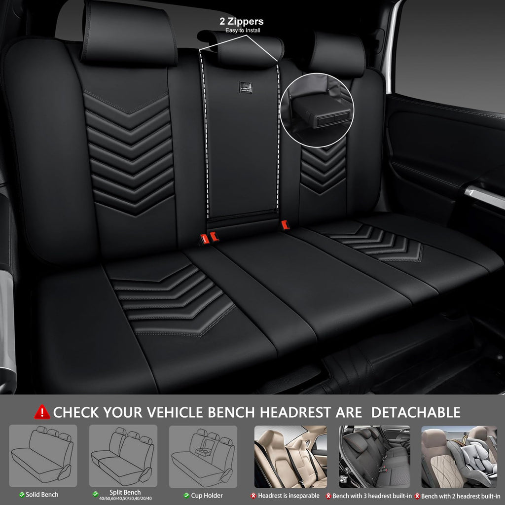 3D Foam Faux Leather Seat Covers Full Set D709419