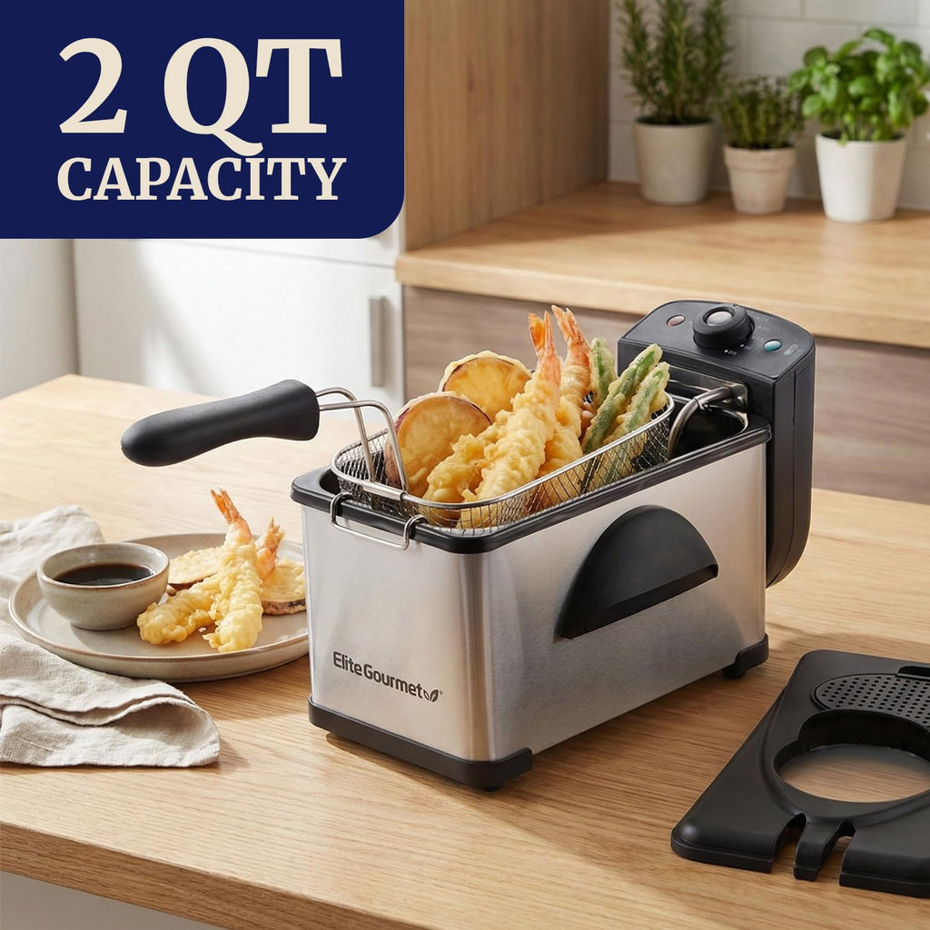 2Qt Immersion Deep Fryer with Removable Basket E7210