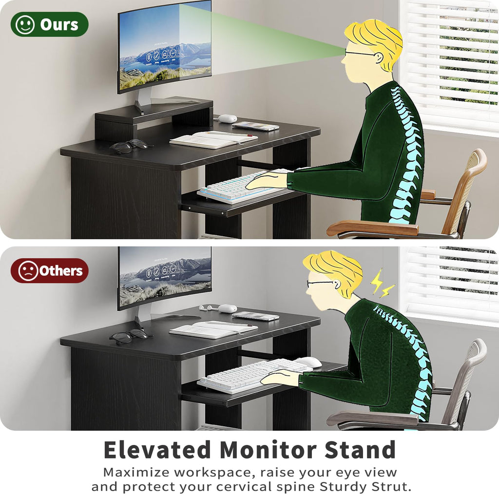 30 Inch Computer Desk with Keyboard Tray X6953