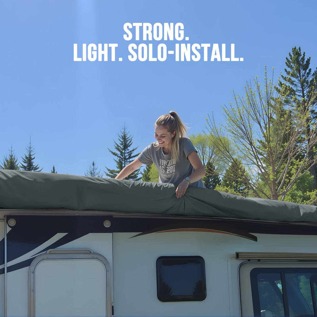 Heavy Duty RV Cover Fits 27-30ft Travel Trailers P28136