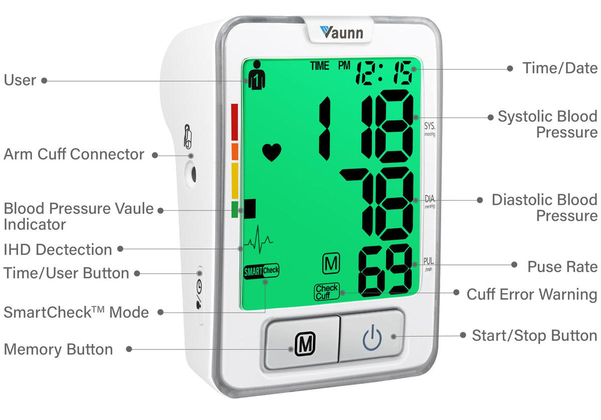 Automatic Upper Arm Blood Pressure Monitor Medium Arm Cuff M696700