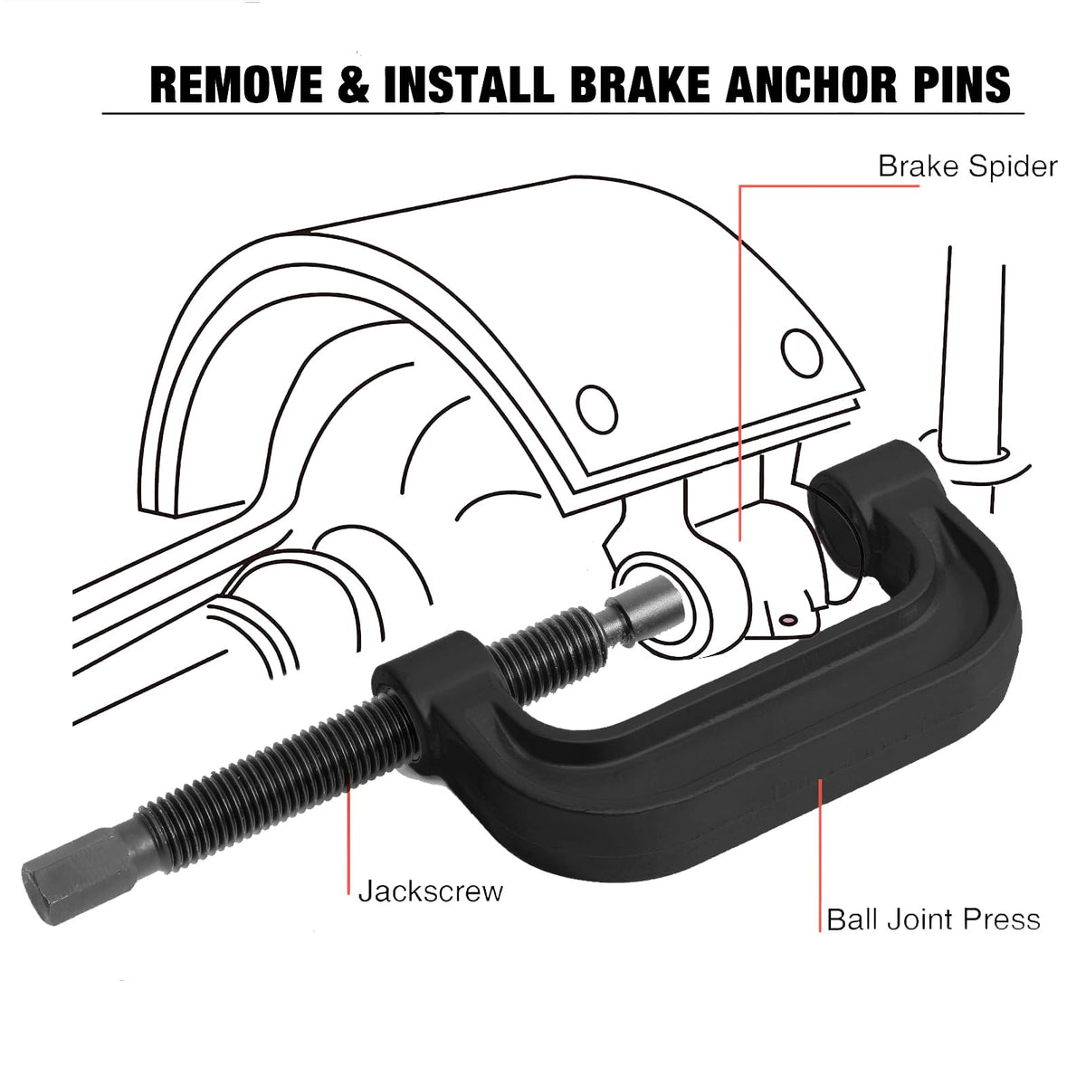 21-Piece Ball Joint Press Kit with C-Frame U34568