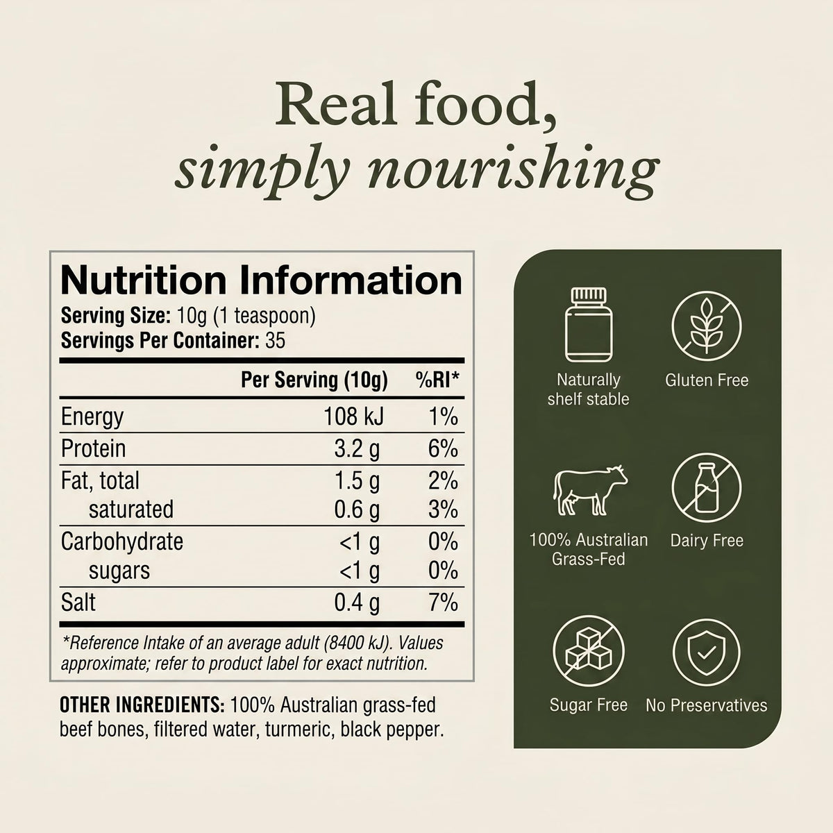 Grass Fed Beef Bone Broth Concentrate O11550