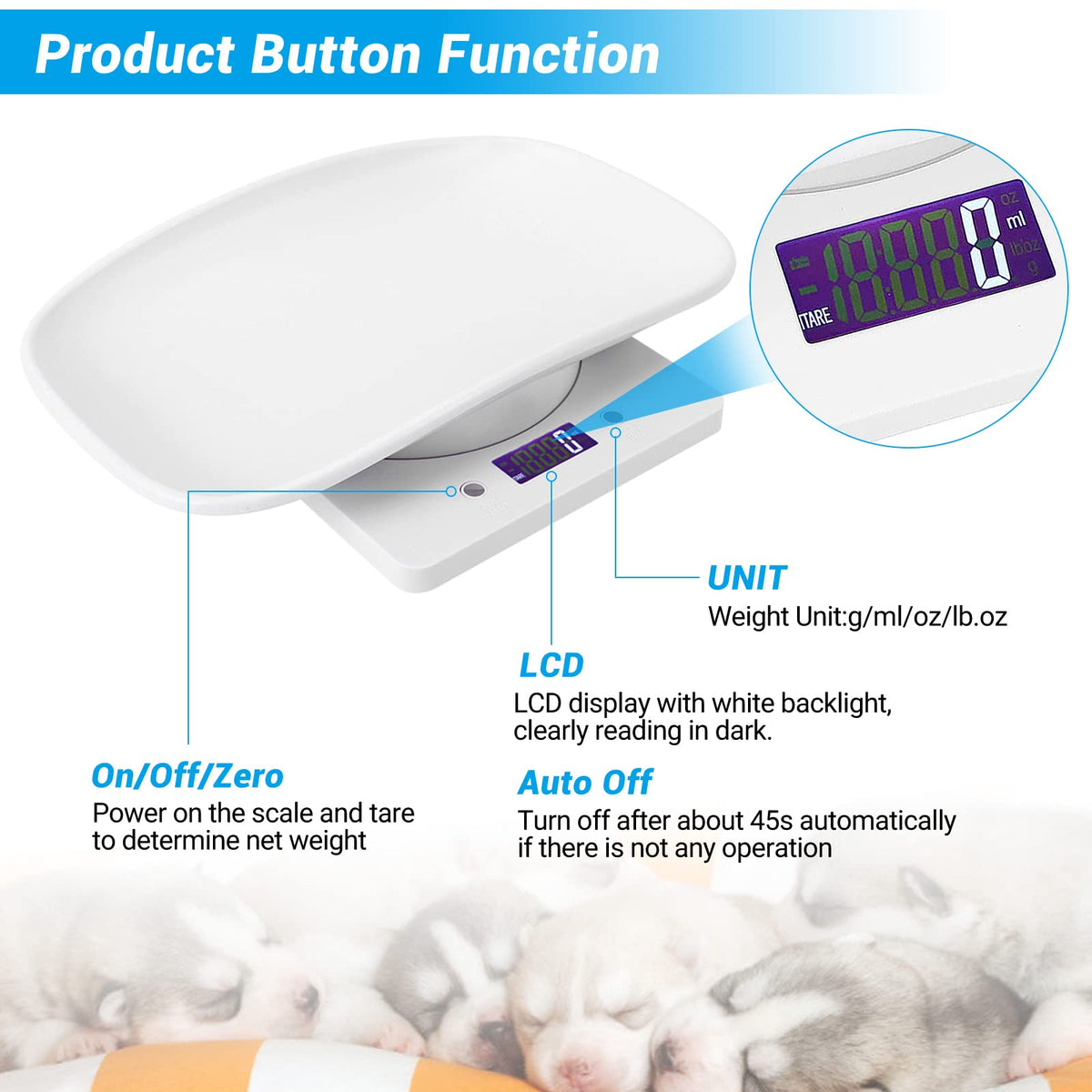Digital Pet Scale with Tape Measure N28078