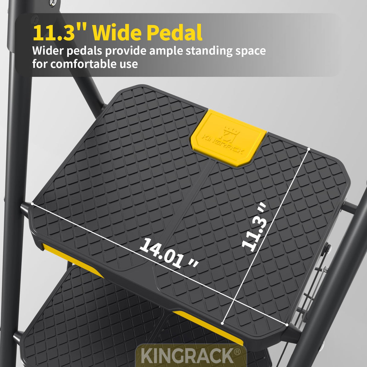 4 Step Steel Step Stool with Safe-Lock, Black H45393