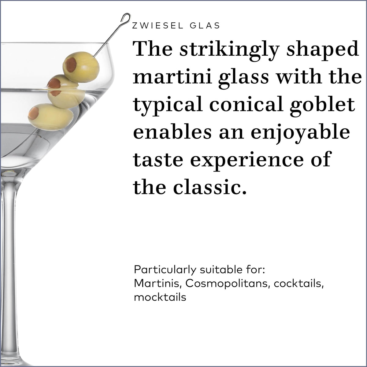 Martini Glass Set of 6 Dishwasher-Safe Tritan Crystal 12.3 Ounce C757