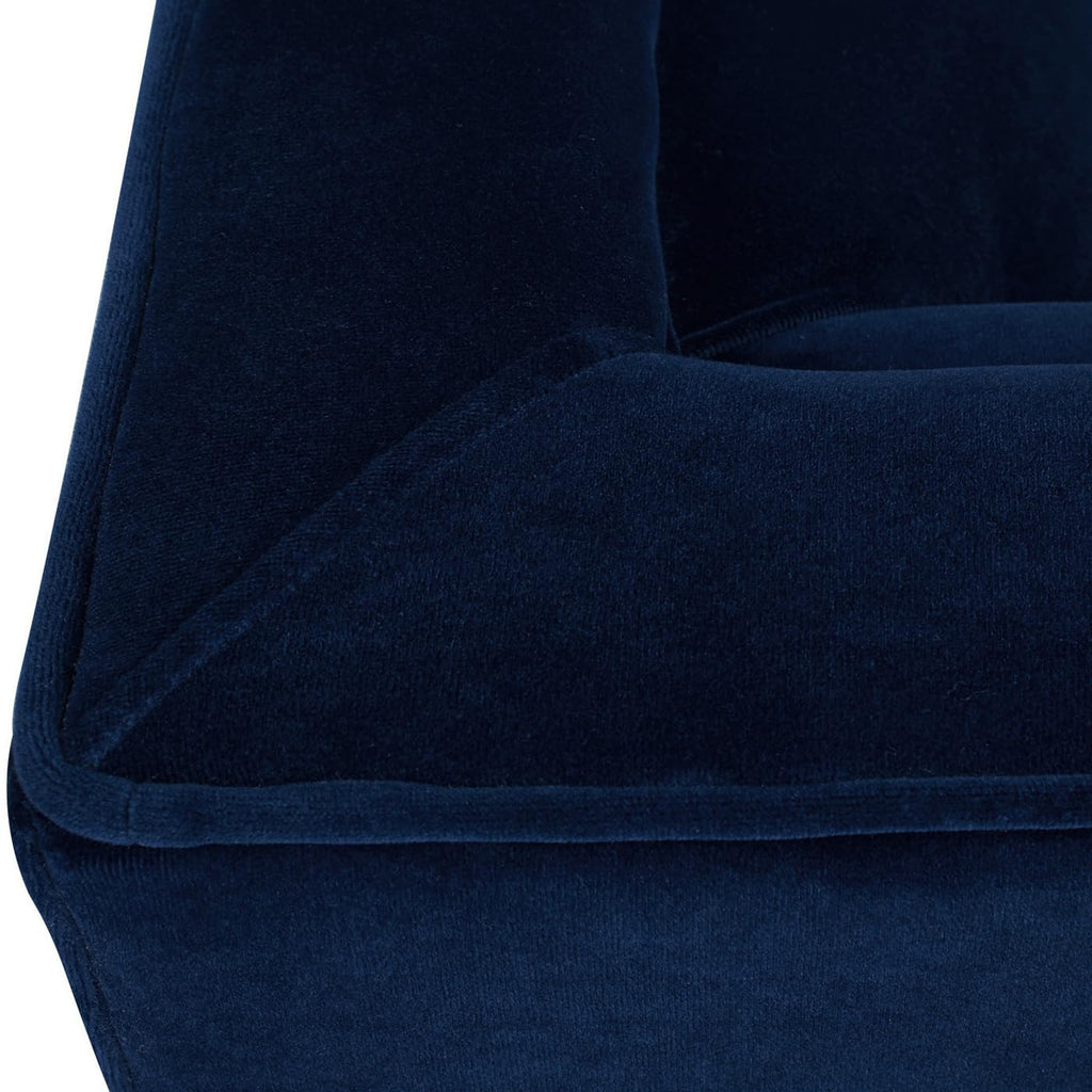 Navy Blue Velvet Tufted Sofa H735641