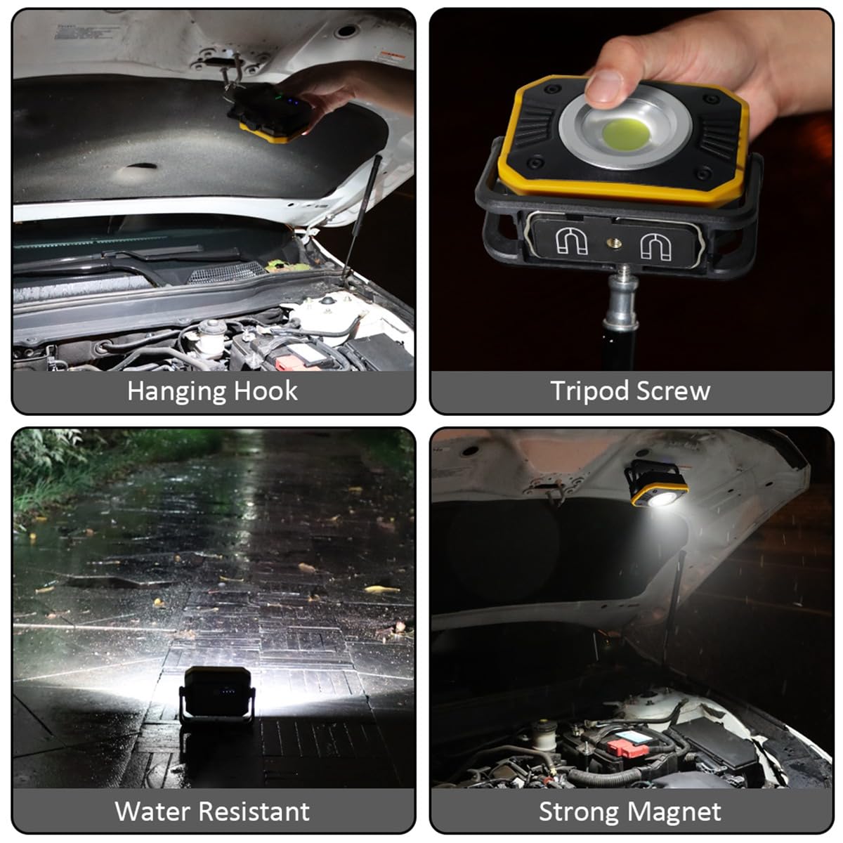LED Work Light with Magnetic Base, 2 Pack D48289