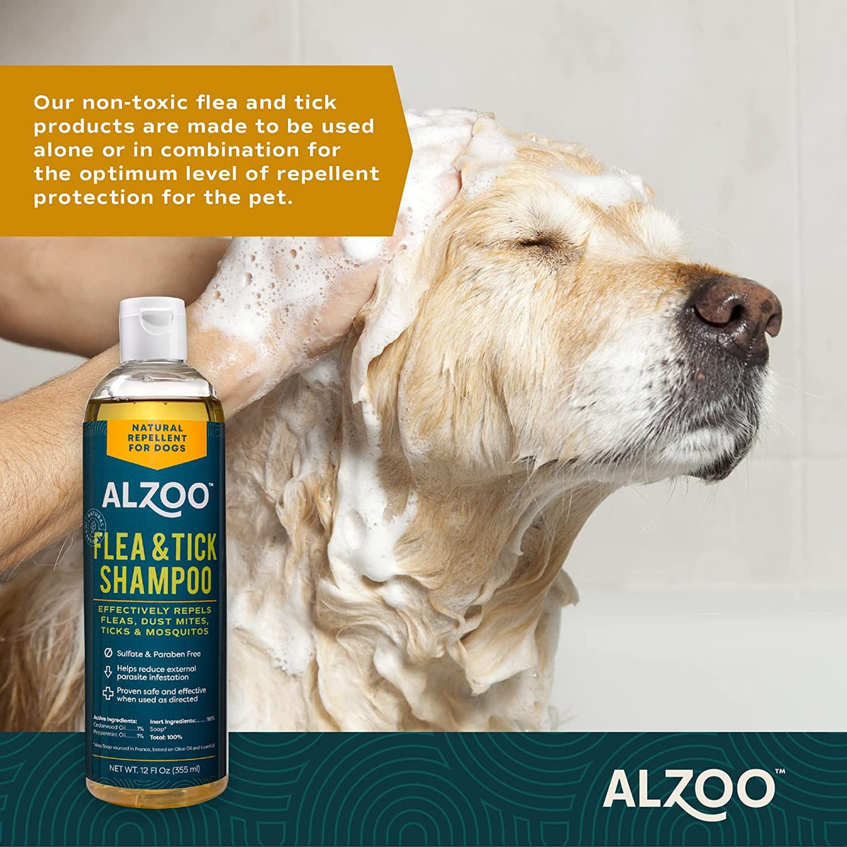 Plant Based Flea and Tick Repellent Dog Shampoo 12 Fl. Oz. E8708