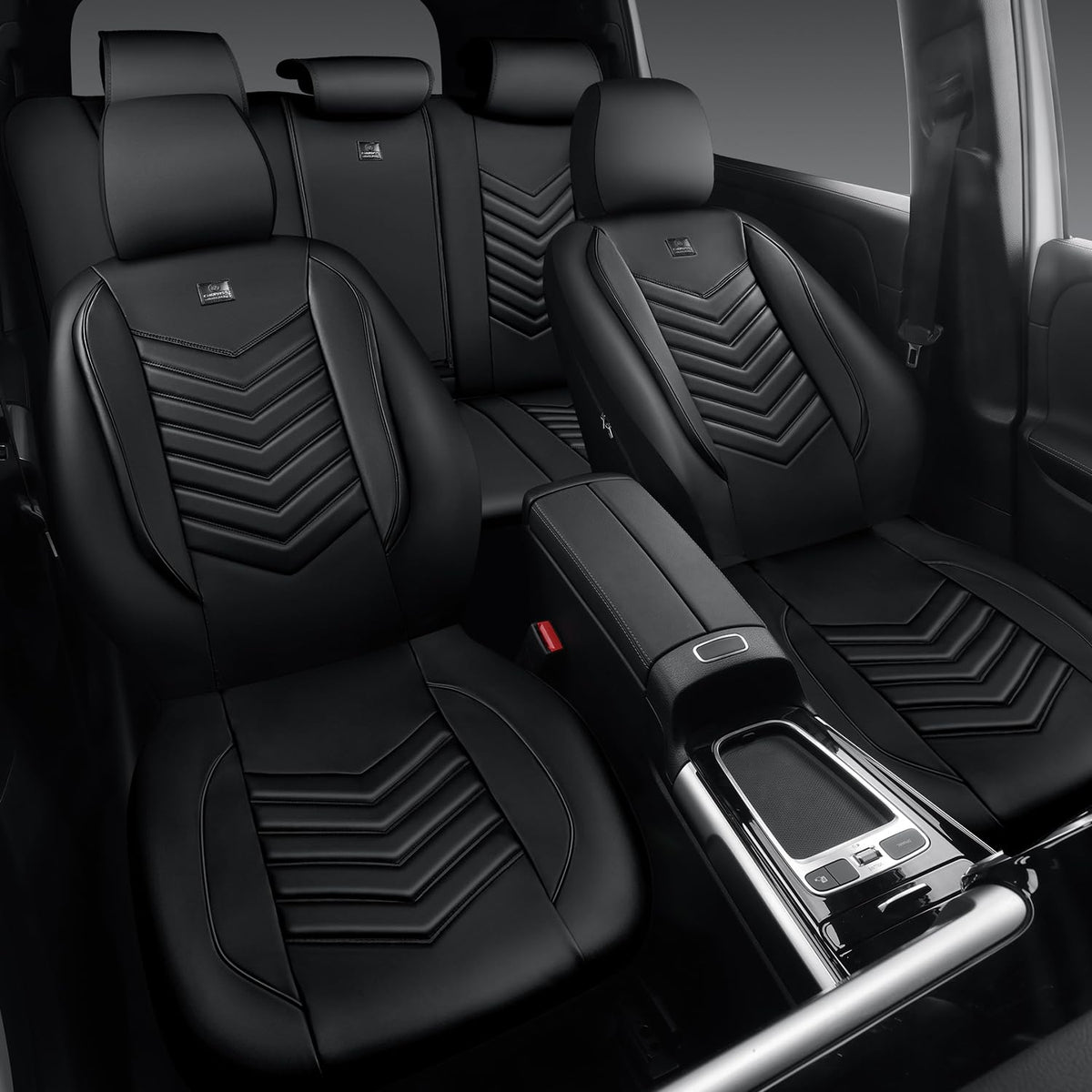 3D Foam Faux Leather Seat Covers Full Set D709419