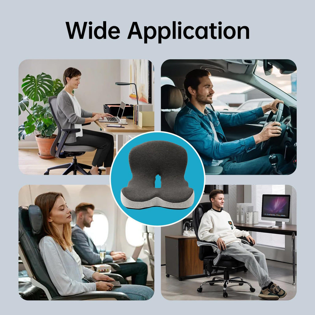 L-Shaped Memory Foam Seat Cushion with Back Support G450284