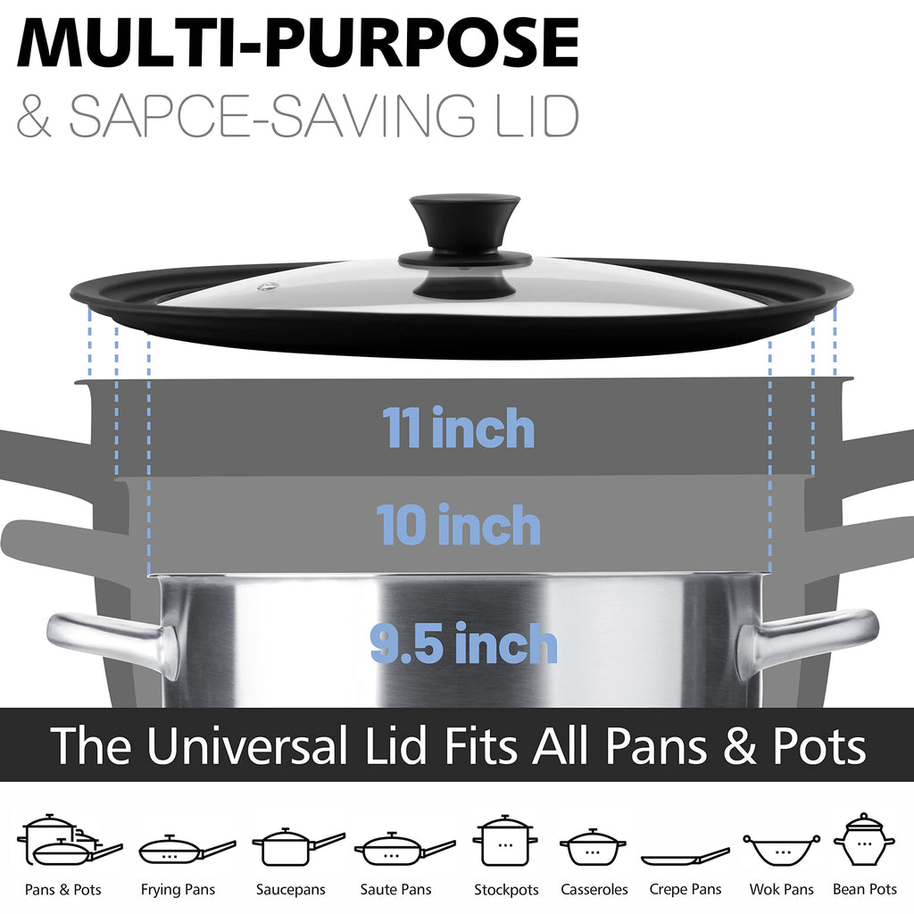 Silicone Universal Lid for Pots, Pans and Skillets C299