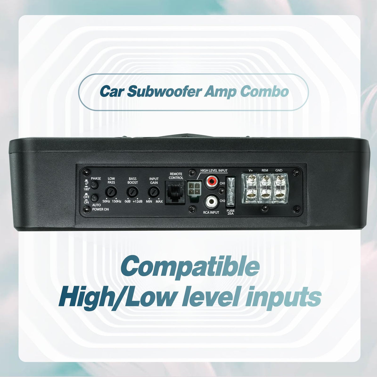 10" 1200W Powered Car Subwoofer with Amplifier Q806687