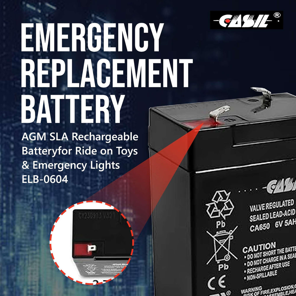 6V 5ah AGM SLA Rechargeable Battery A763413