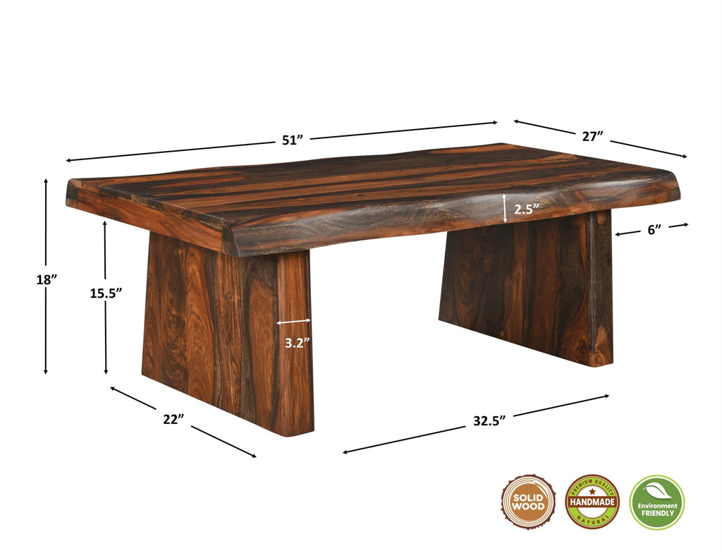 Live Edge Solid Wood Coffee Table S981340