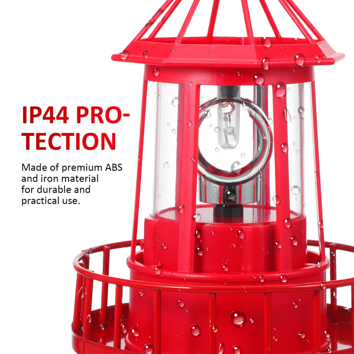 Solar Powered Rotating Lighthouse G86363