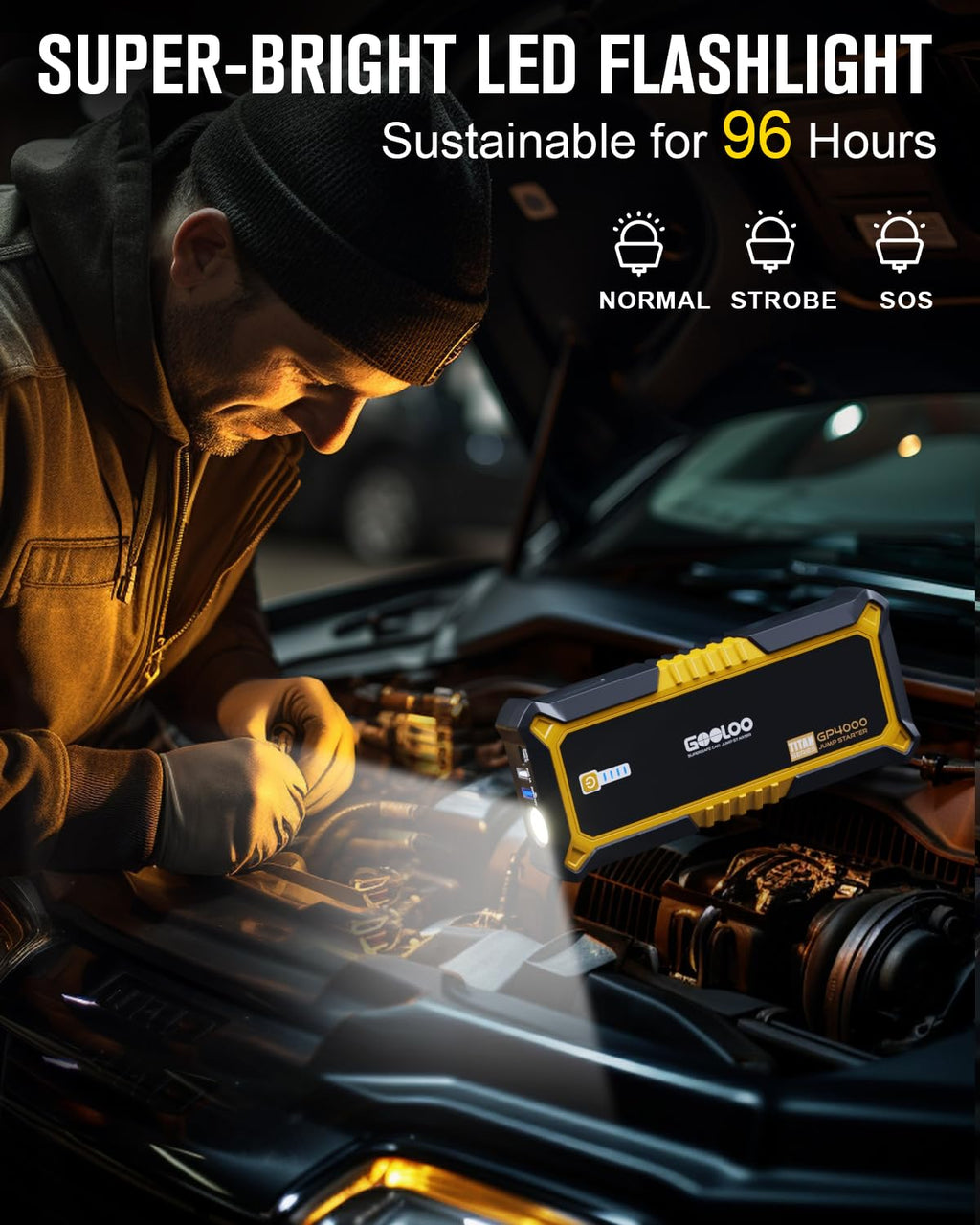 4000A 12V Portable Car Battery Jump Starter L777