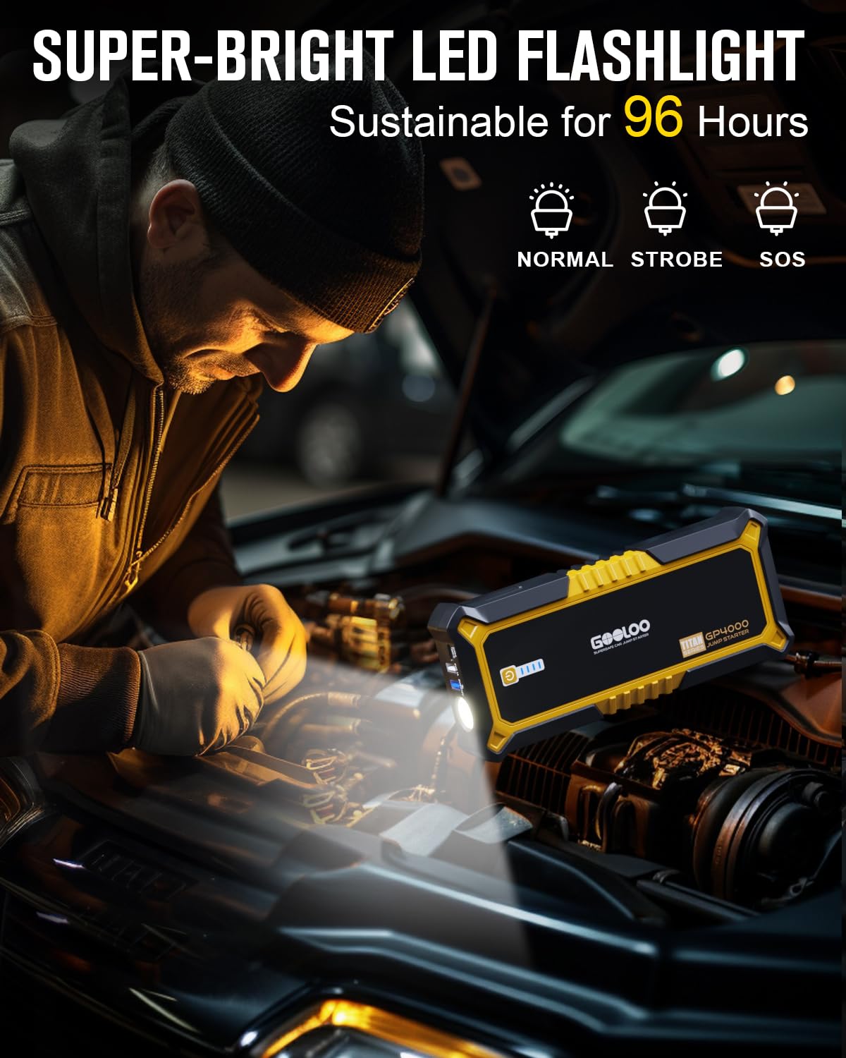4000A 12V Portable Car Battery Jump Starter L777