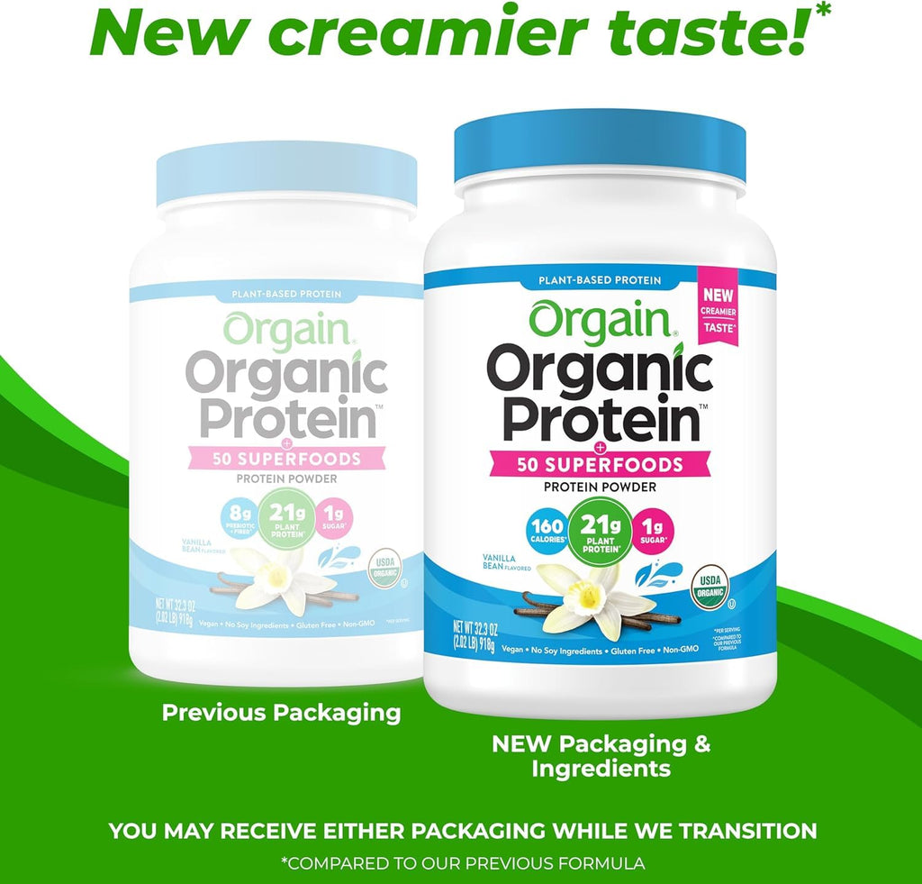 Organic Vegan Protein + 50 Superfoods Powder, 21g Plant Based Protein, 2.02 lb B439913