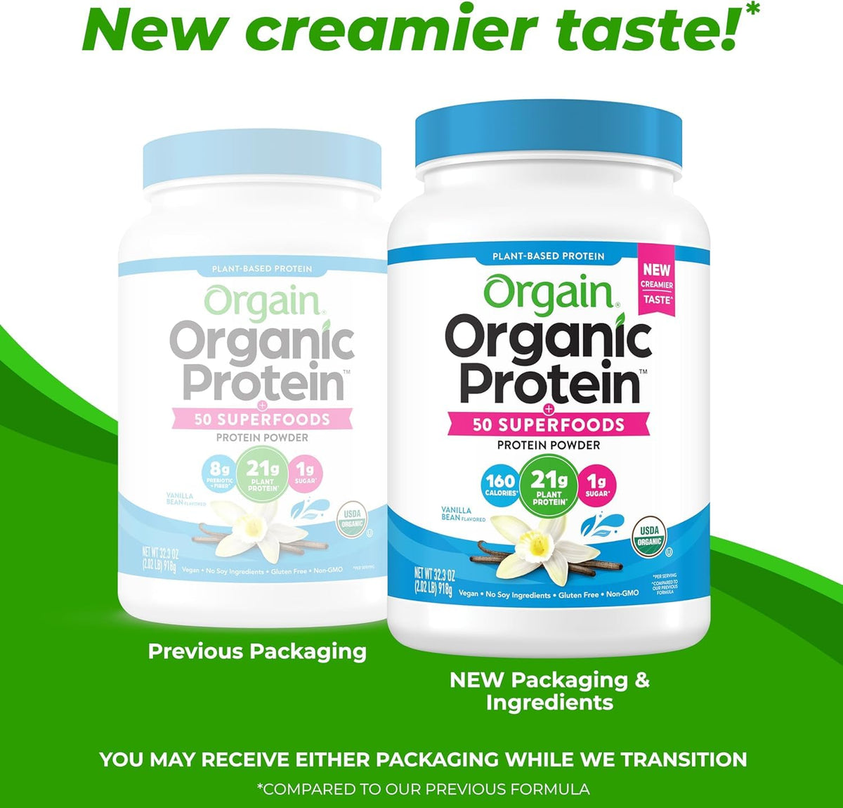 Organic Vegan Protein + 50 Superfoods Powder, 21g Plant Based Protein, 2.02 lb B439913