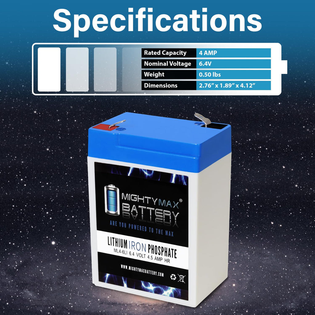 6V 4.5AH Lithium Replacement Battery N88475