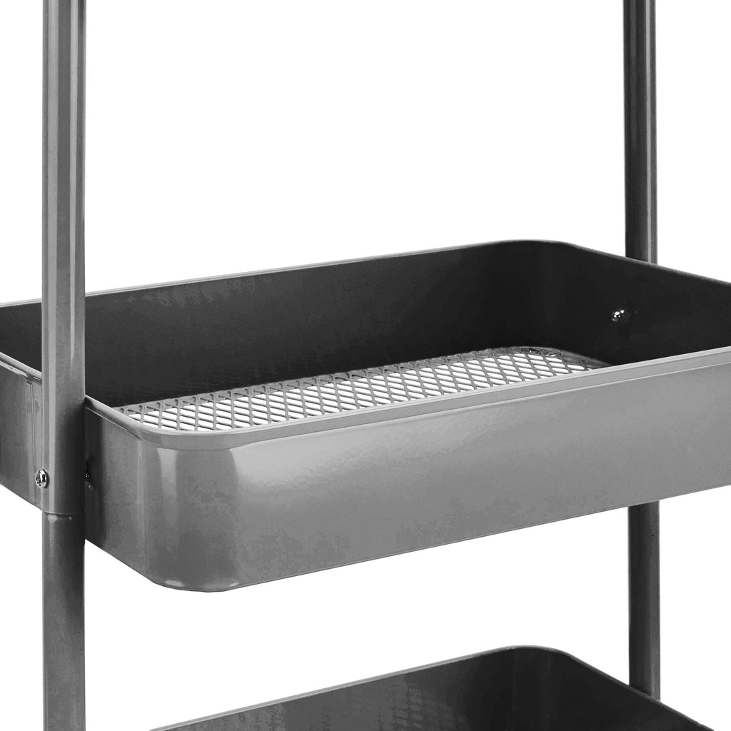 3-Tier Rolling Kitchen Cart with Lockable Wheels Y136