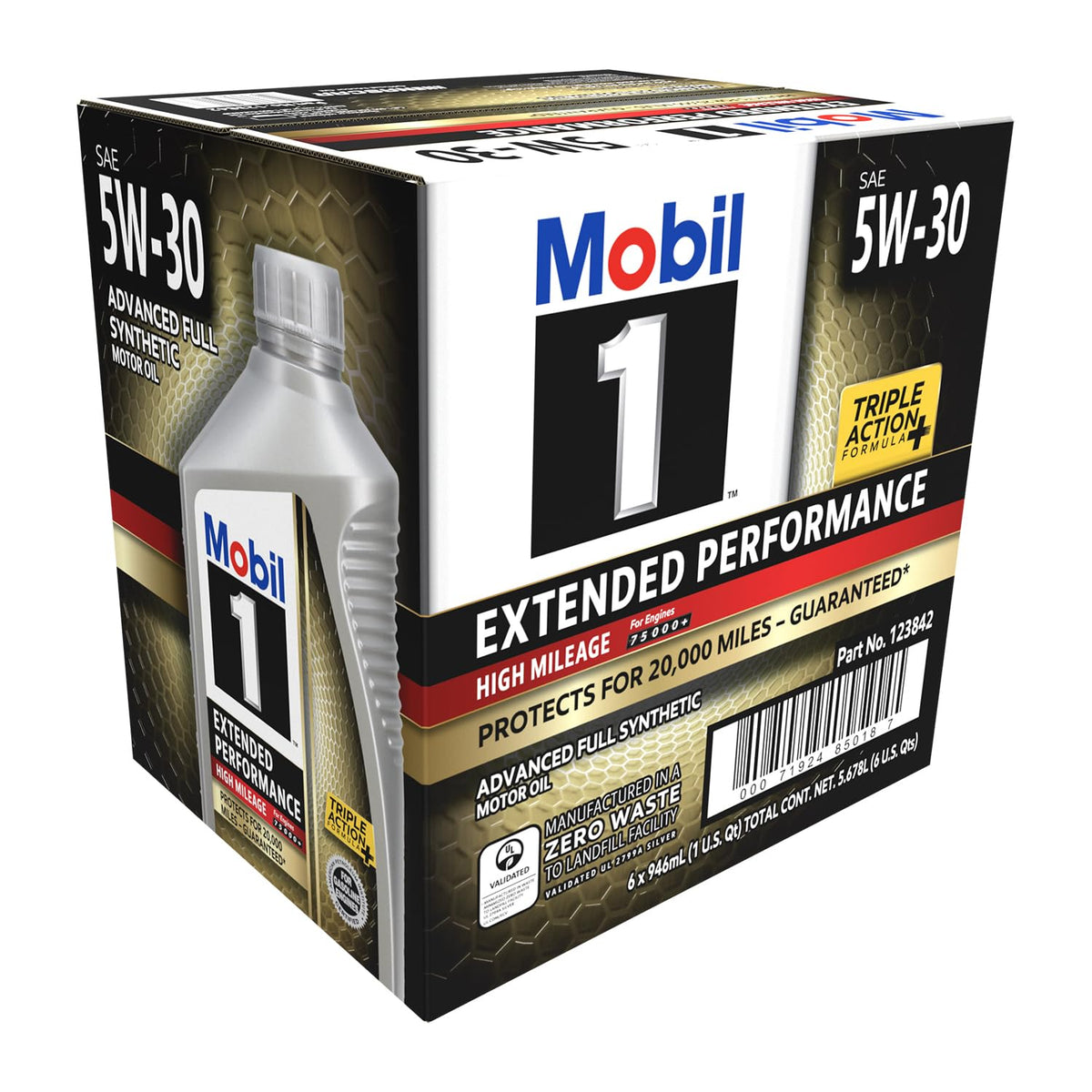 5W-30 Full Synthetic High Mileage Oil 6 Pack W2147