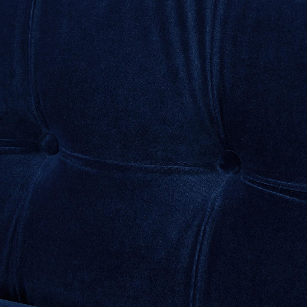 Navy Blue Velvet Tufted Sofa H735641