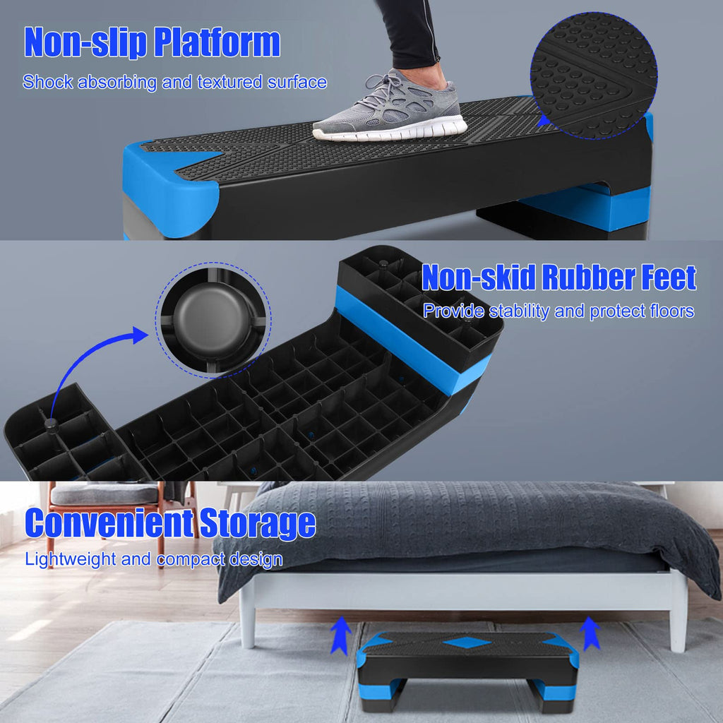 Adjustable Aerobic Stepper Fitness Step Platform Y6905