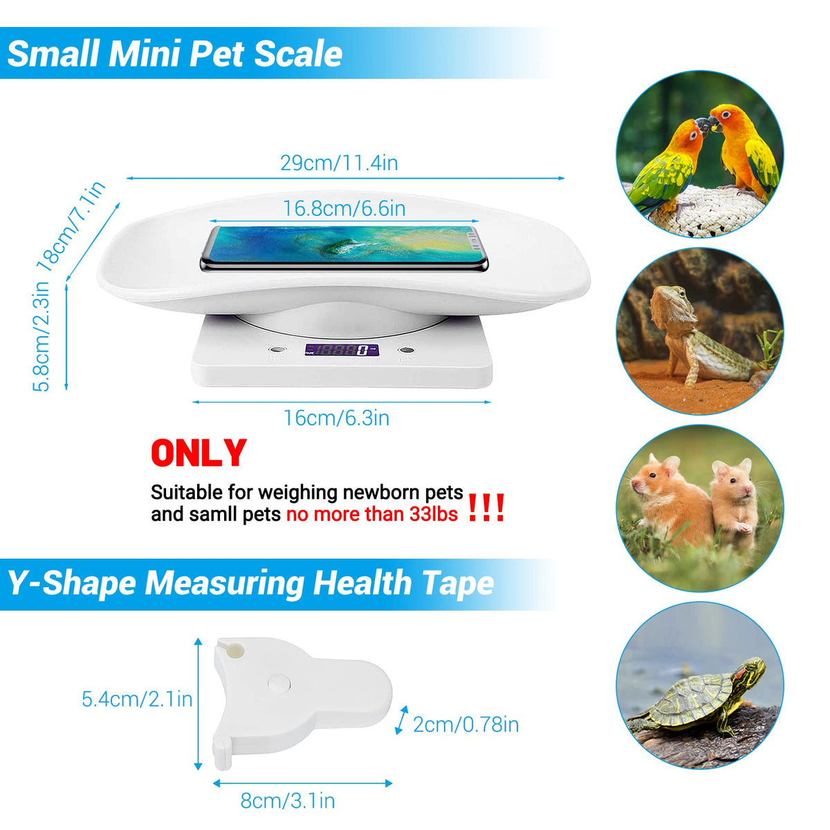 Digital Pet Scale with Tape Measure N28078