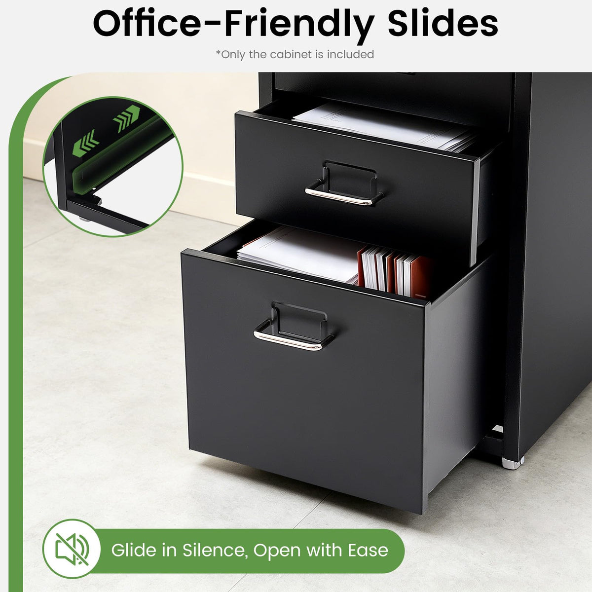 3 Drawer File Cabinet with Lock U6161