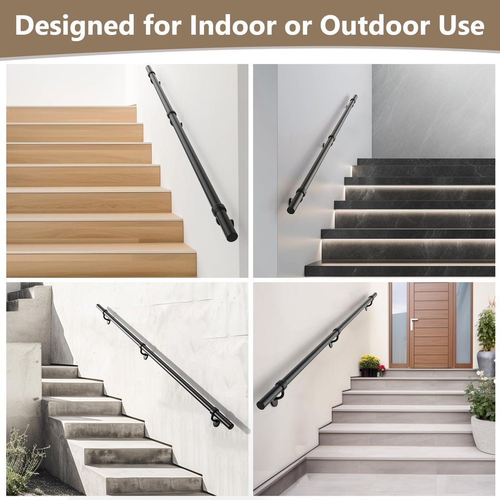 6 Feet Round Aluminum Stair Railing H68856
