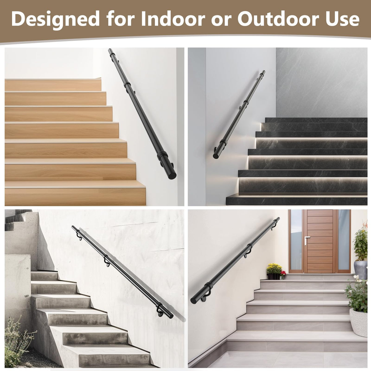 6 Feet Round Aluminum Stair Railing H68856