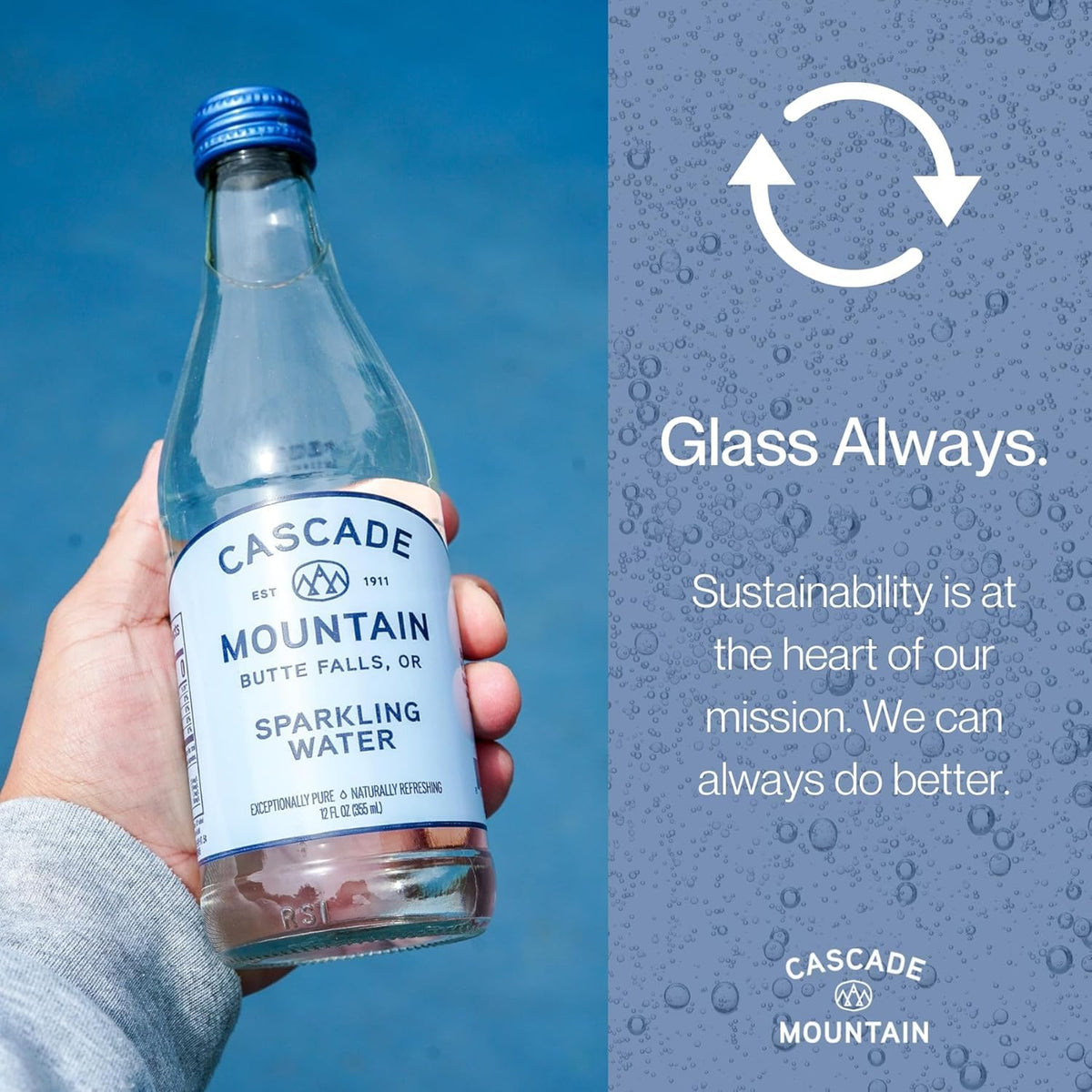 Sparkling Mineral Water in Glass Bottle 12oz 12 Pack U26975