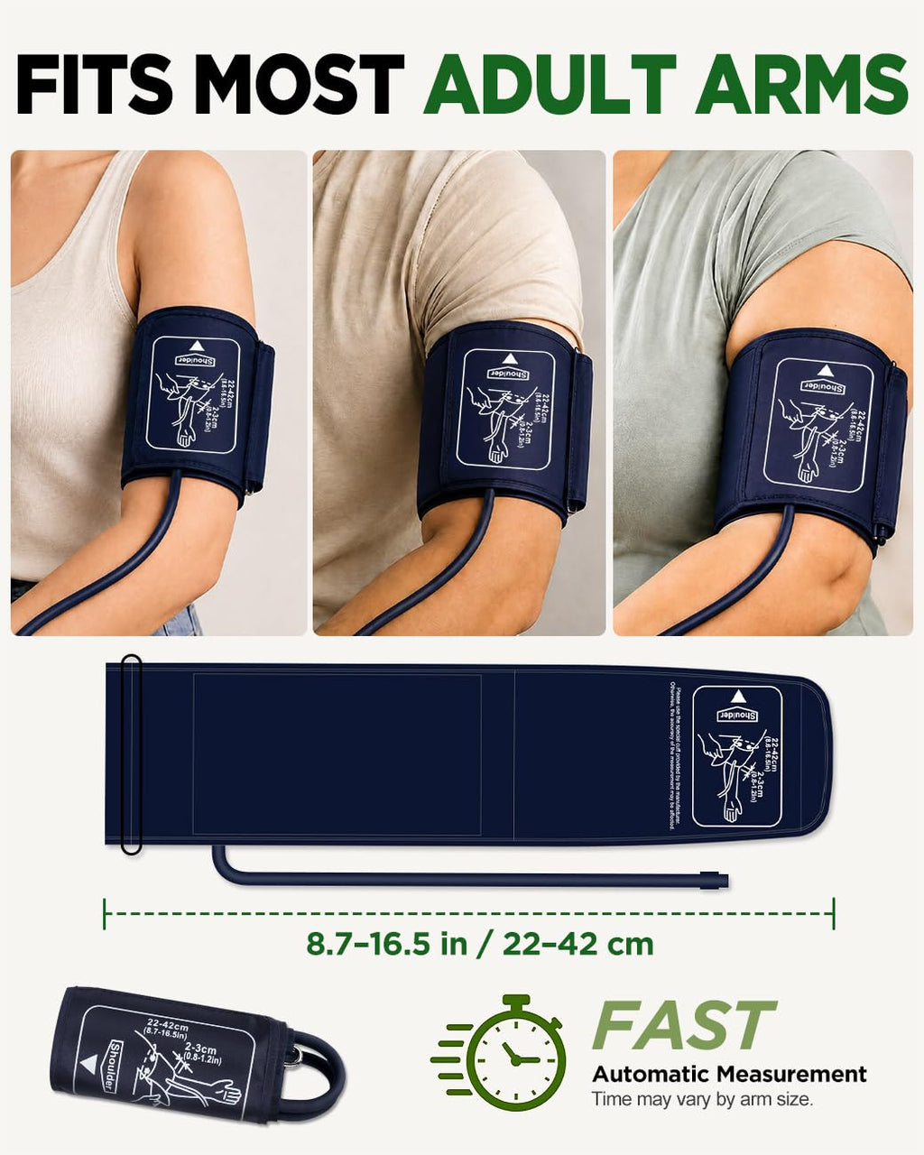 Upper Arm Blood Pressure Monitor with Large Cuff N1525