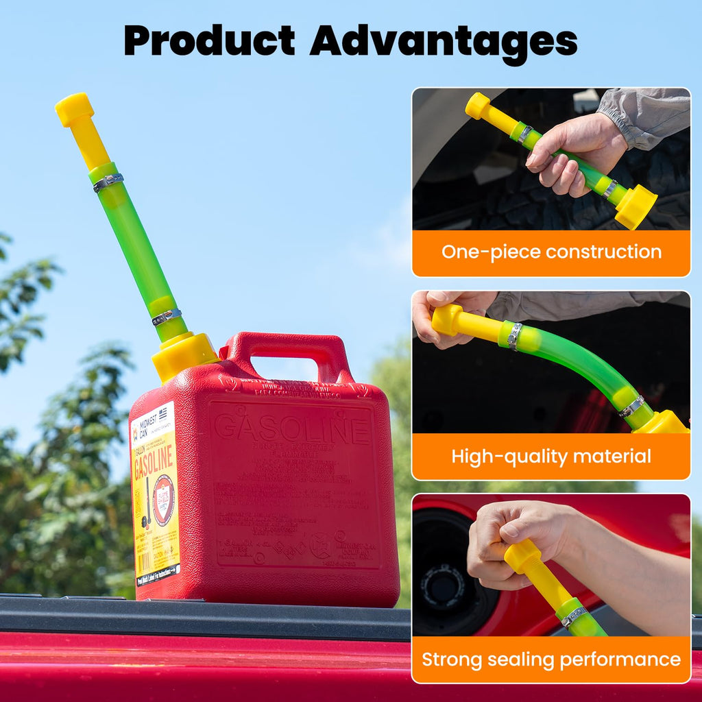 Gas Can Spout Replacement 10 Inch Flexible PVC Nozzle Y199627