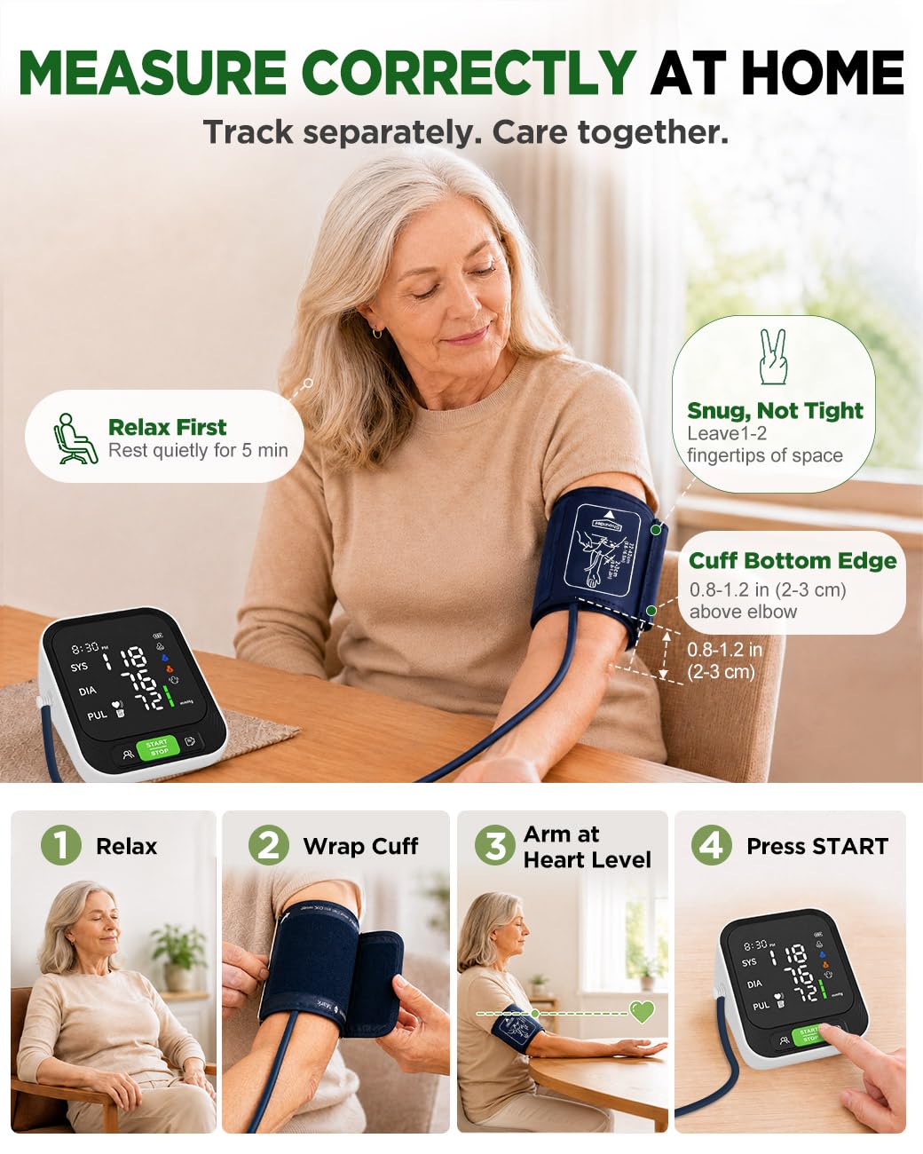 Upper Arm Blood Pressure Monitor with Large Cuff N1525