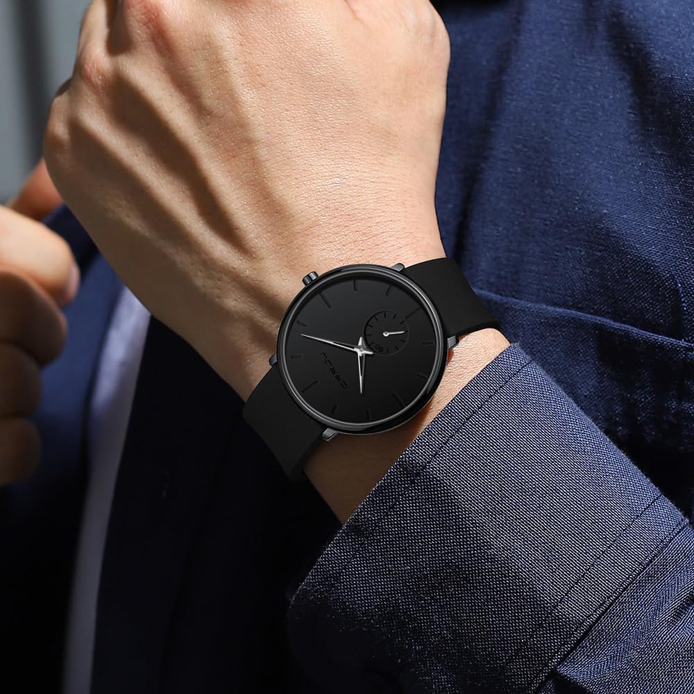 Waterproof Quartz Ultra Thin Wristwatches with Silicone Band M9291