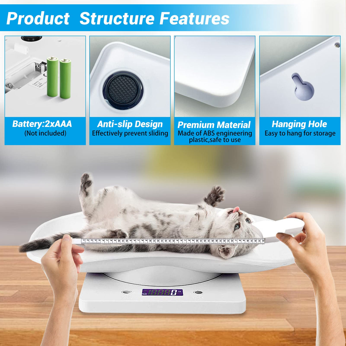 Digital Pet Scale with Tape Measure N28078