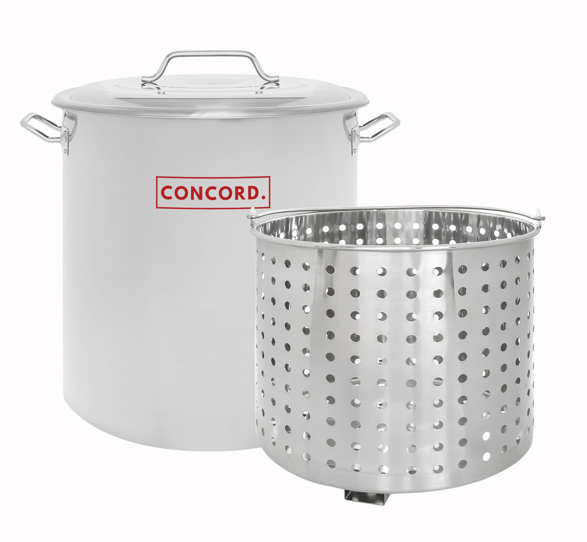 Stainless Steel 40 QT Stock Pot with Steamer Basket and Propane Burner U552