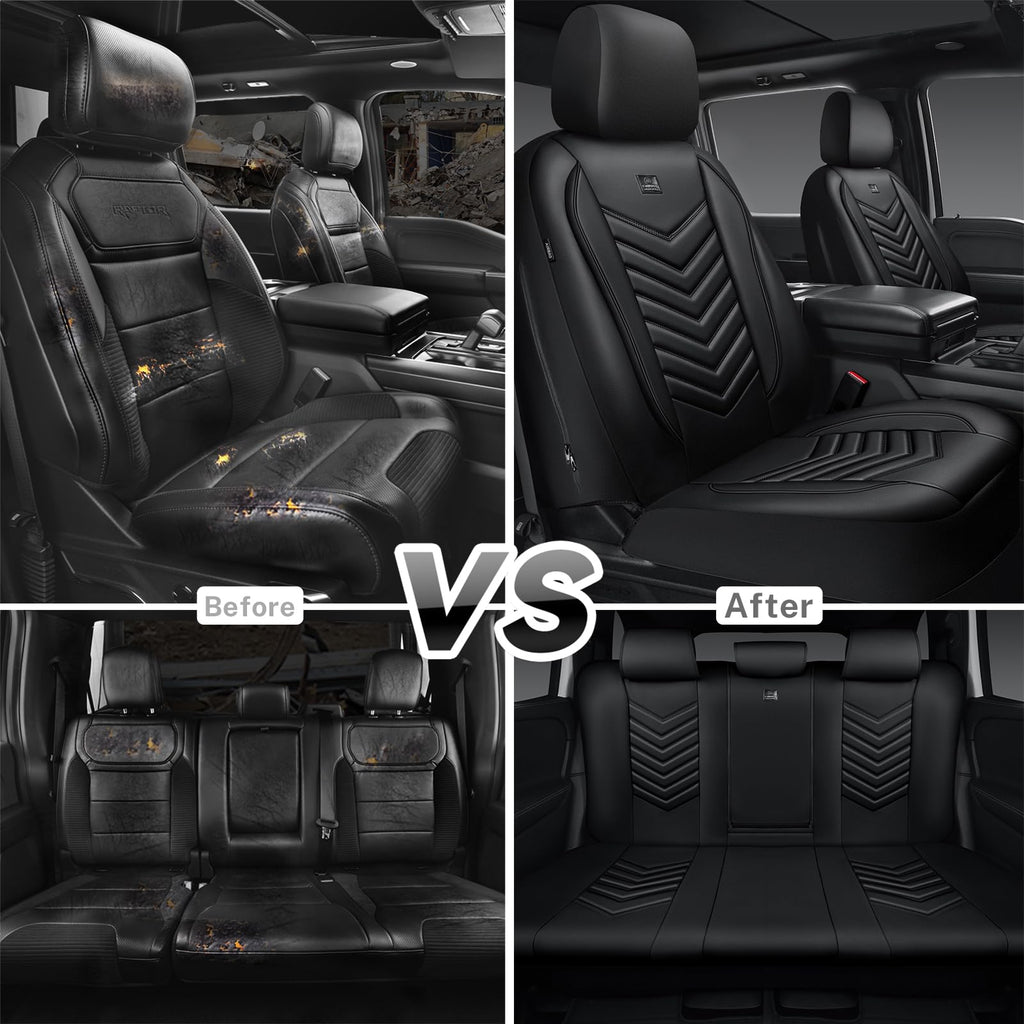 3D Foam Faux Leather Seat Covers Full Set D709419