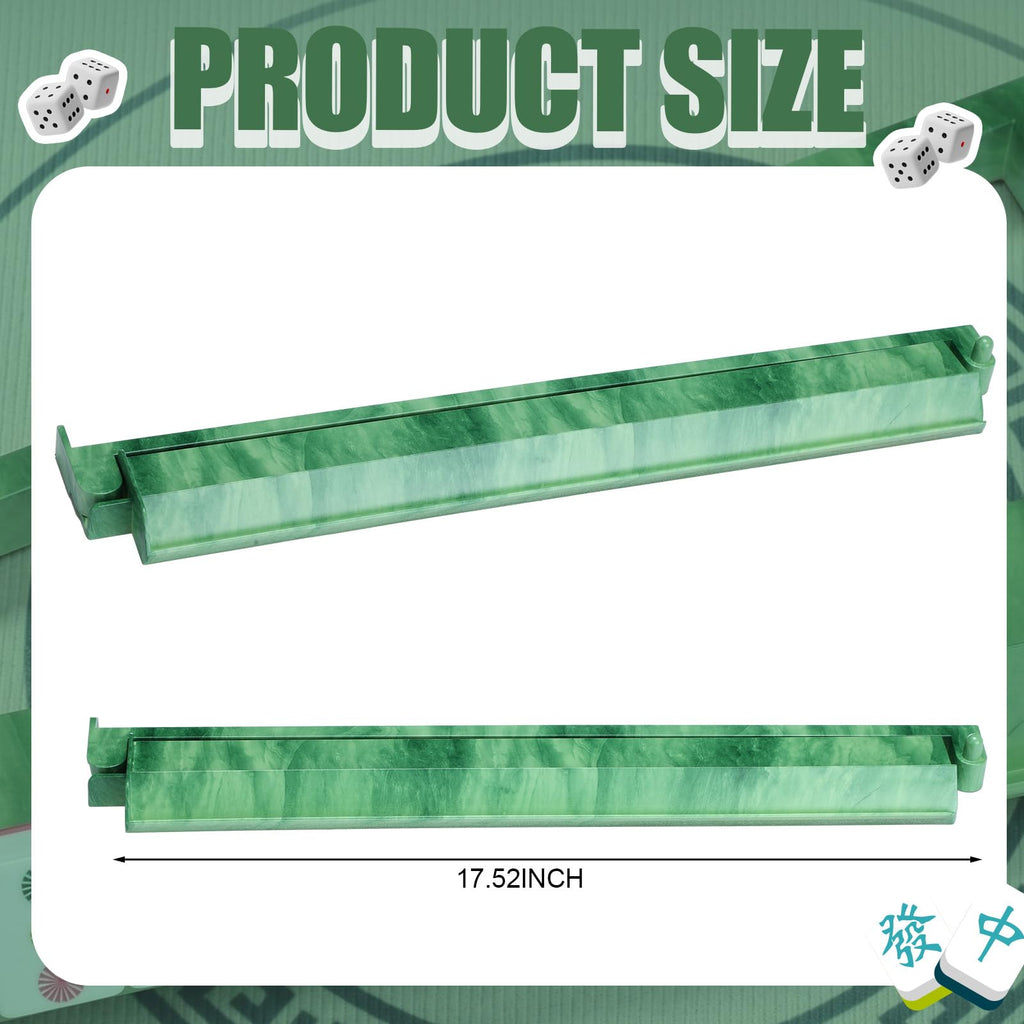 4 Pcs 18.7 Inch Acrylic Mahjong Tile Racks with Pushers V8597